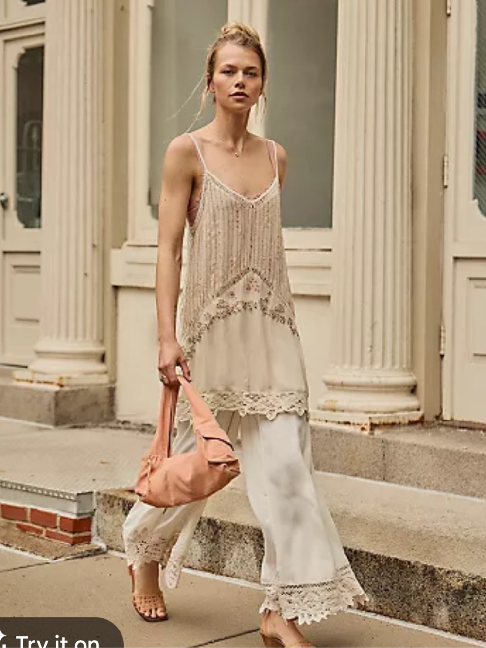 Free People Beaded Mini Dress